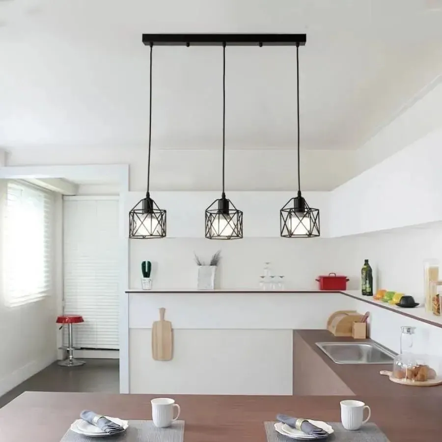 Alessandro Design Geo Trio lustră cu bec E27 neagră 3 prisme