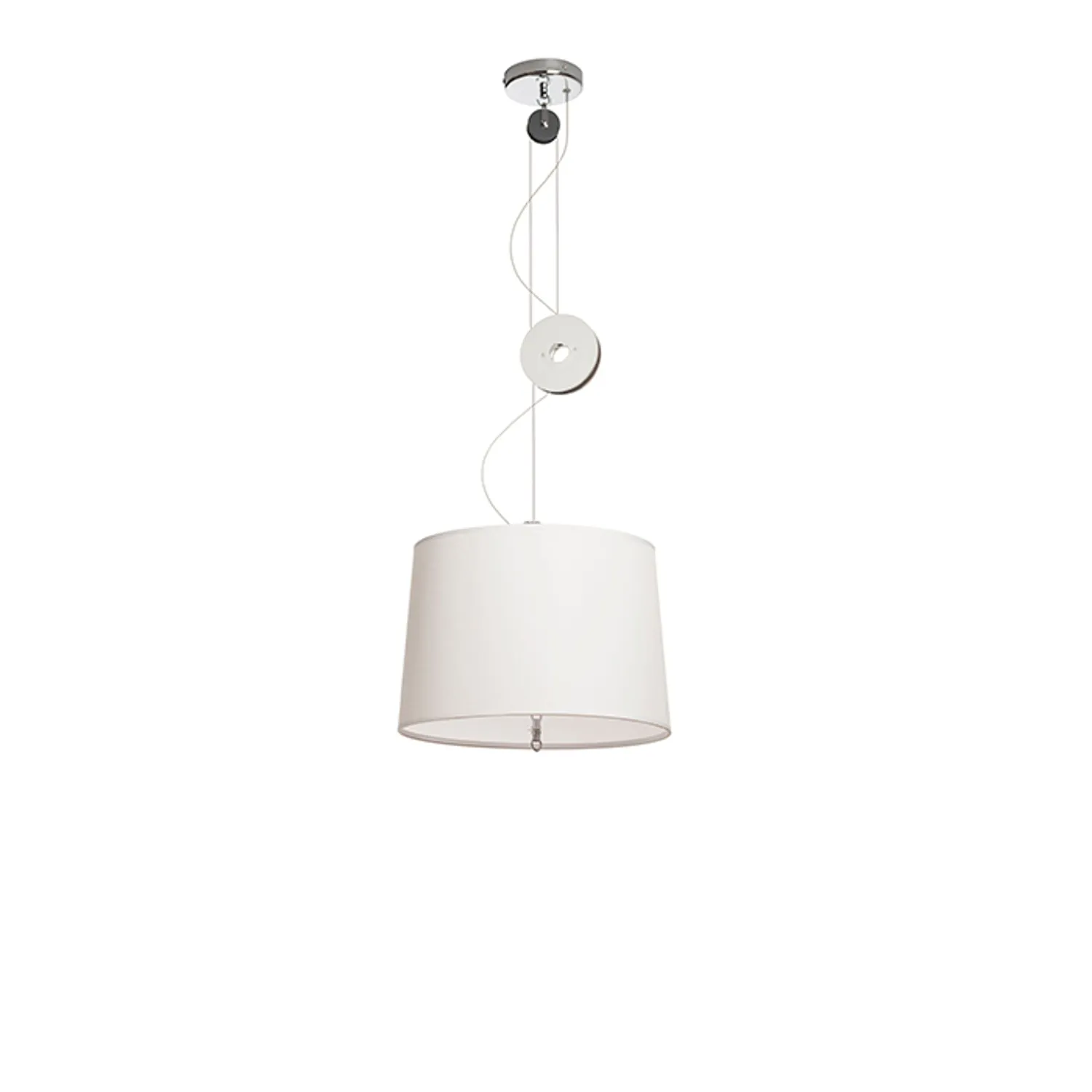 Rendl Light Studio Levita pendul textil alb crom reglabil