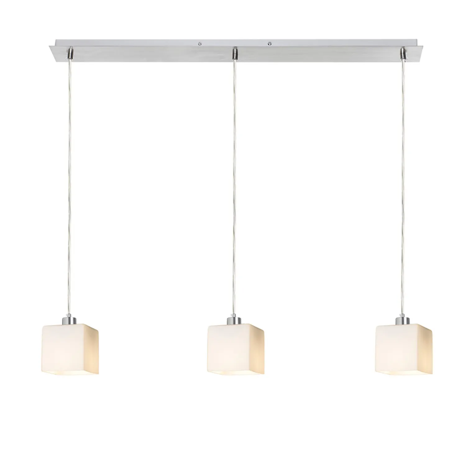 Rendl Light Studio Dados III 80 pendul opal nichel mat 3xE27