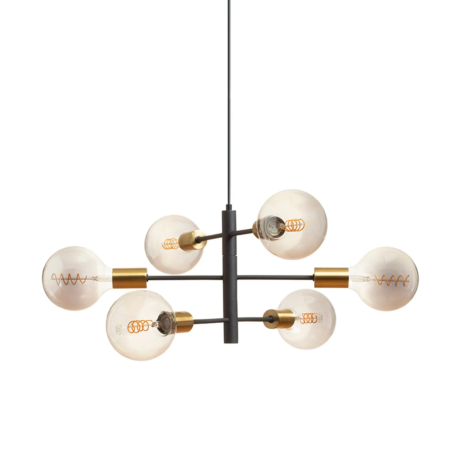 Rendl Light Studio Artemia pendul negru alama E27