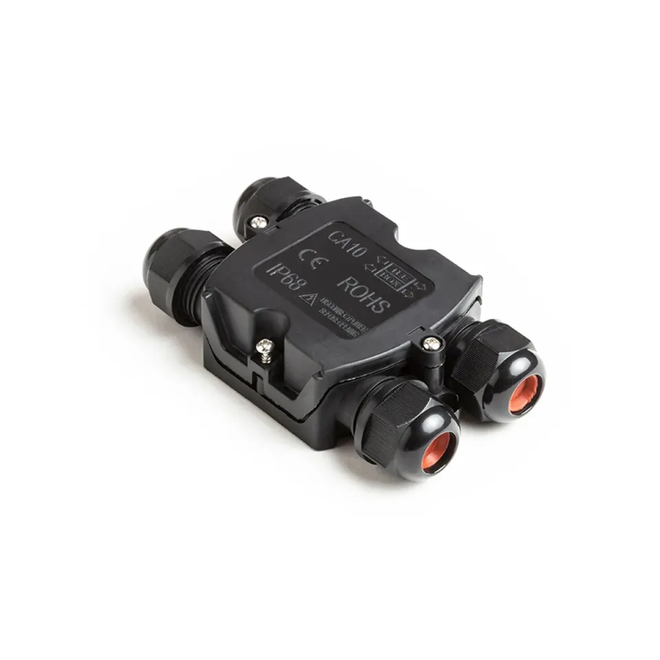 Rendl doza conexiuni IP68 neagra 2x1,5