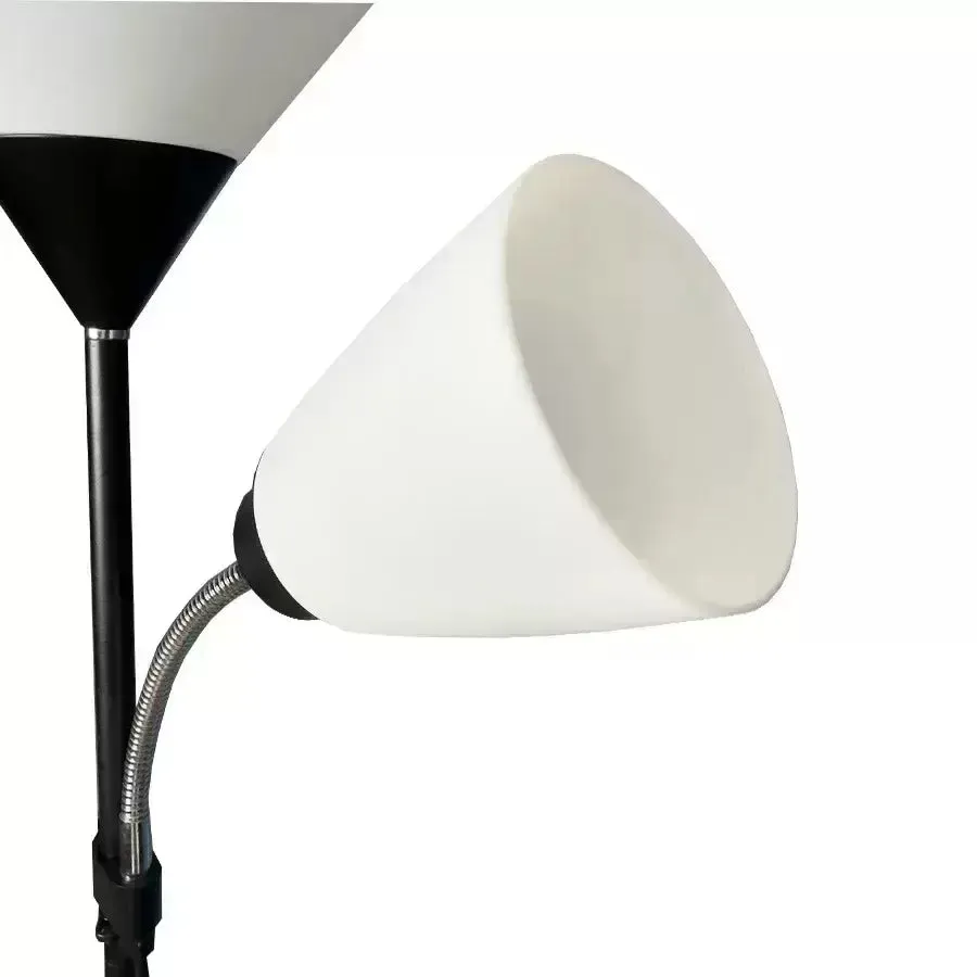 Alessandro Design Rory Lampadar 2xE27 Alb Negru 175cm