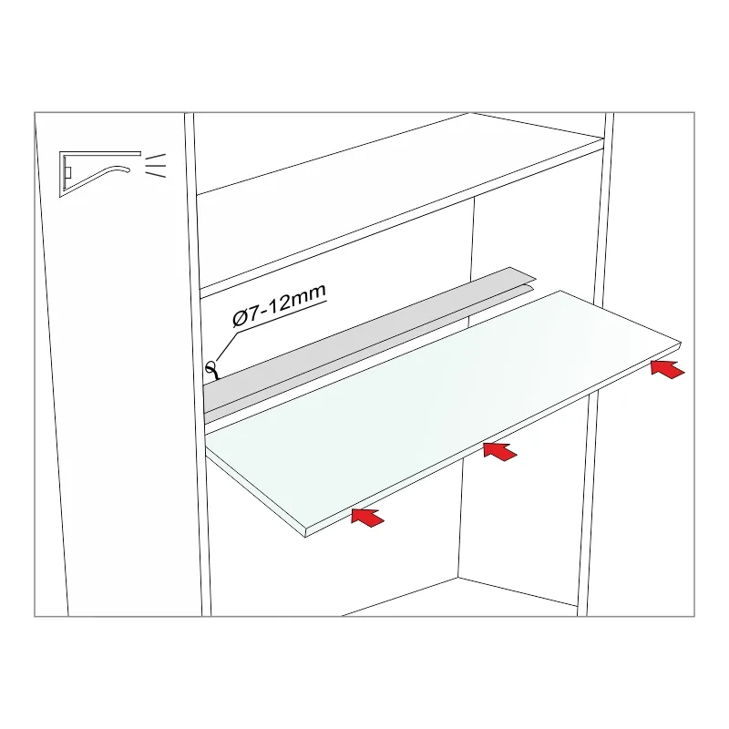 Furnika Zeta Glasline profil LED pentru mobila