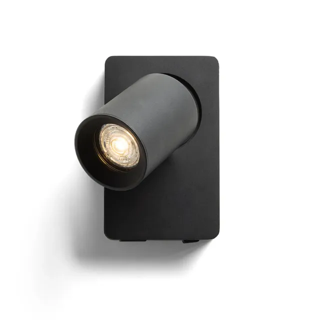 Rendl Voltera aplica perete GU10 USB negru