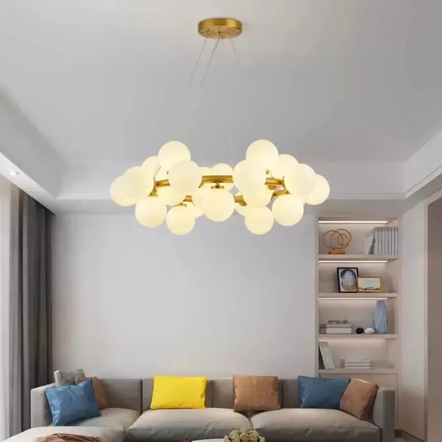 Alessandro Design Arianna lustra 25xG9 alb-aurie clasica