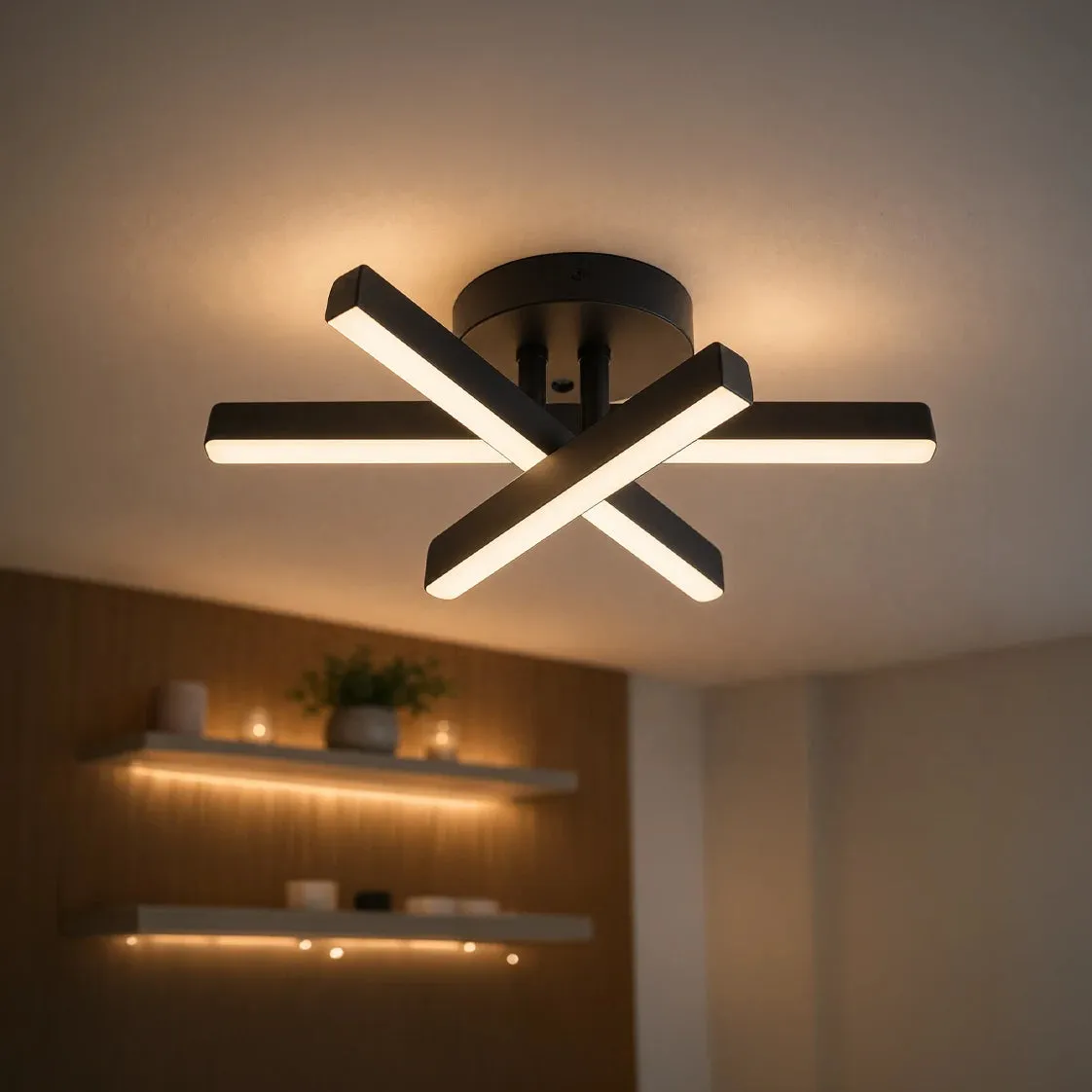 Alessandro Design Diego lustră LED neagră 26W D30cm