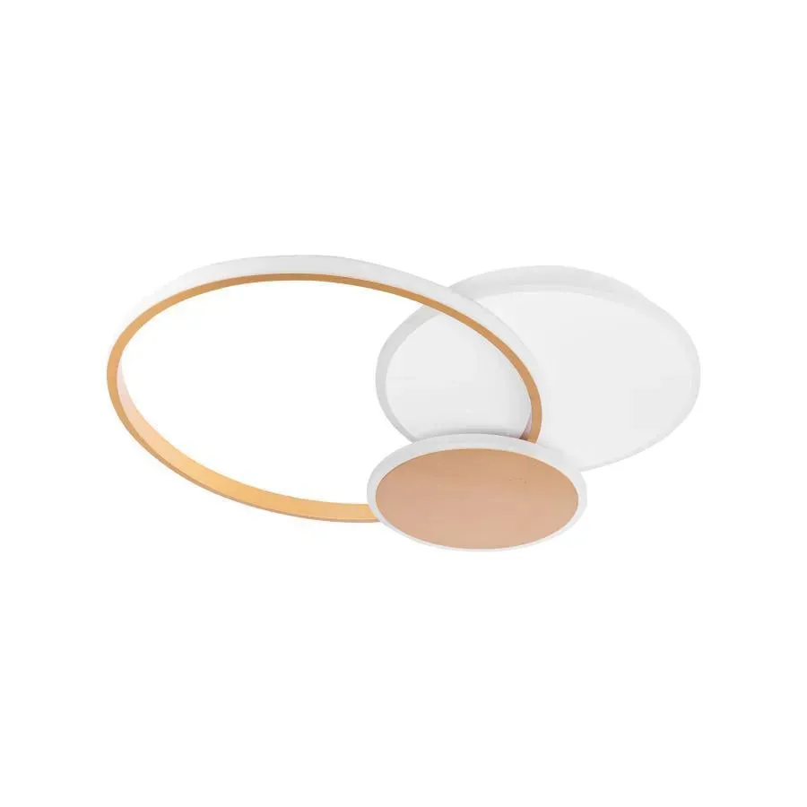 Alessandro Design Killian 46W lustra LED 3 cercuri alb auriu