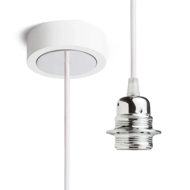Rendl Light Studio HEX suspensie albă E27 textil