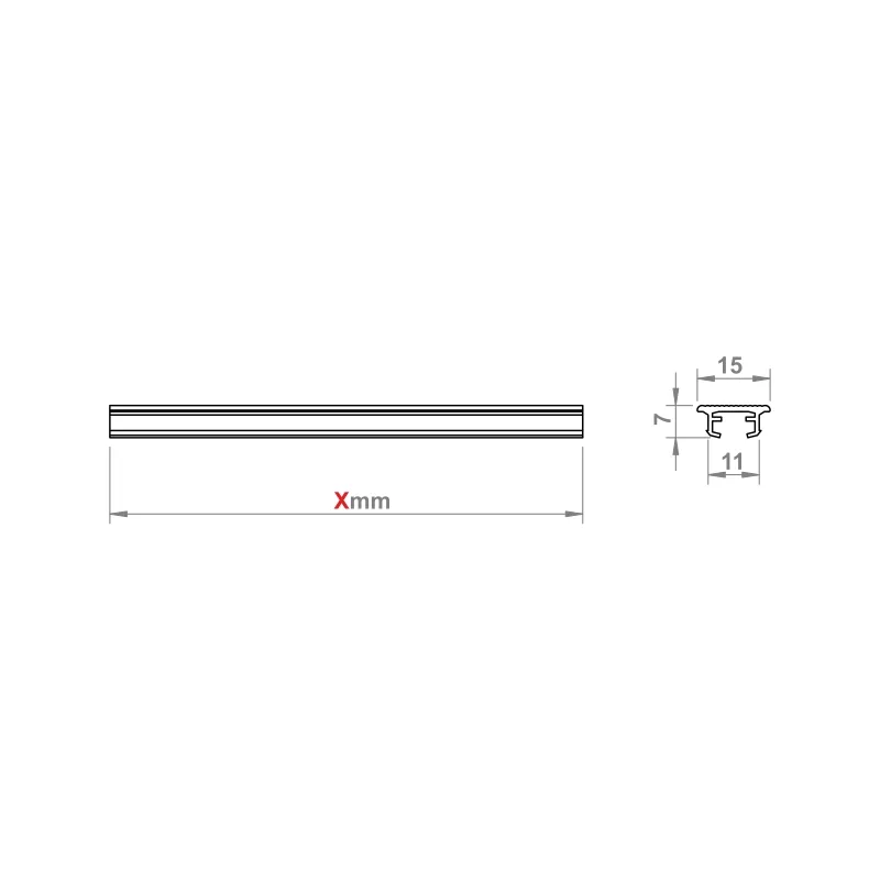 Furnika TETA profil LED aluminiu de suprafata