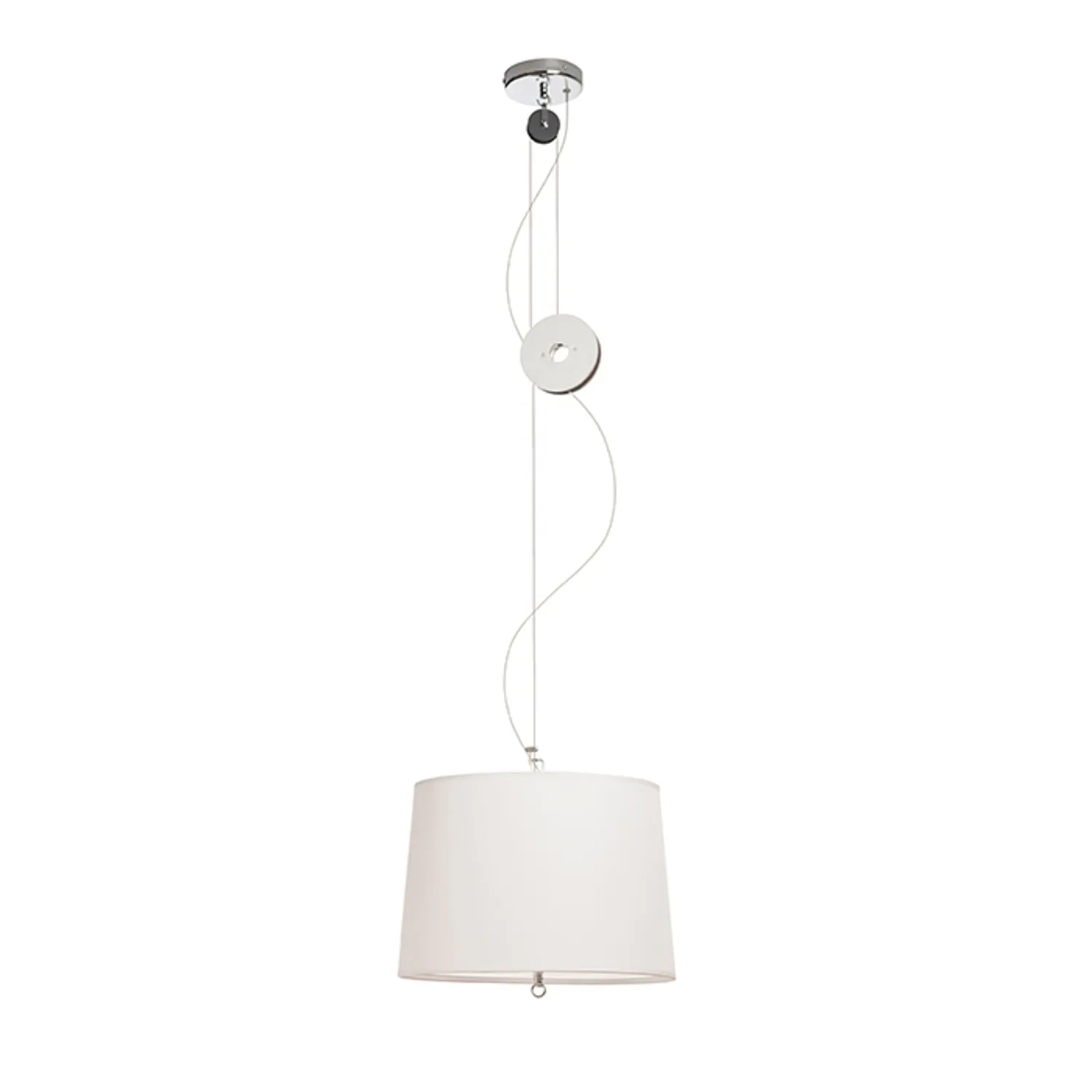 Rendl Light Studio Levita pendul textil alb crom reglabil