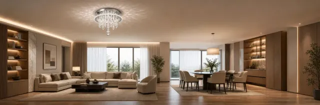 Alessandro Design Alberico lustră LED crom 17W cristal
