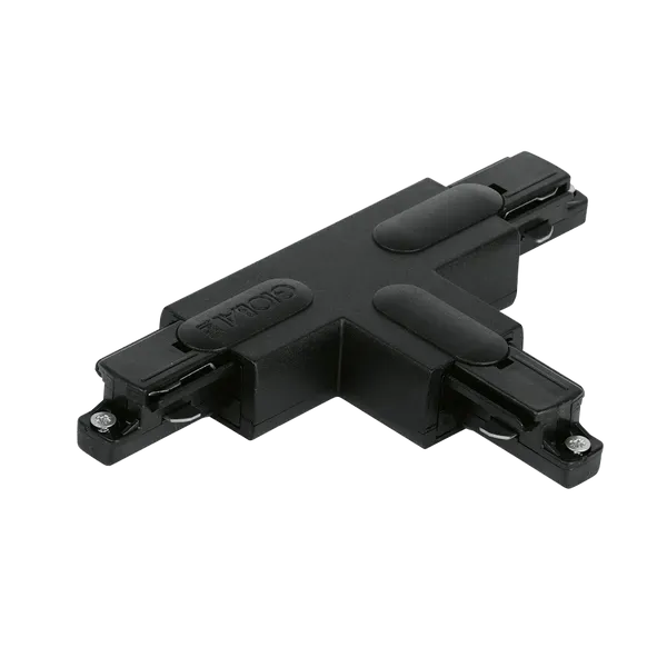 Aurora conector T șină monofazat negru stânga