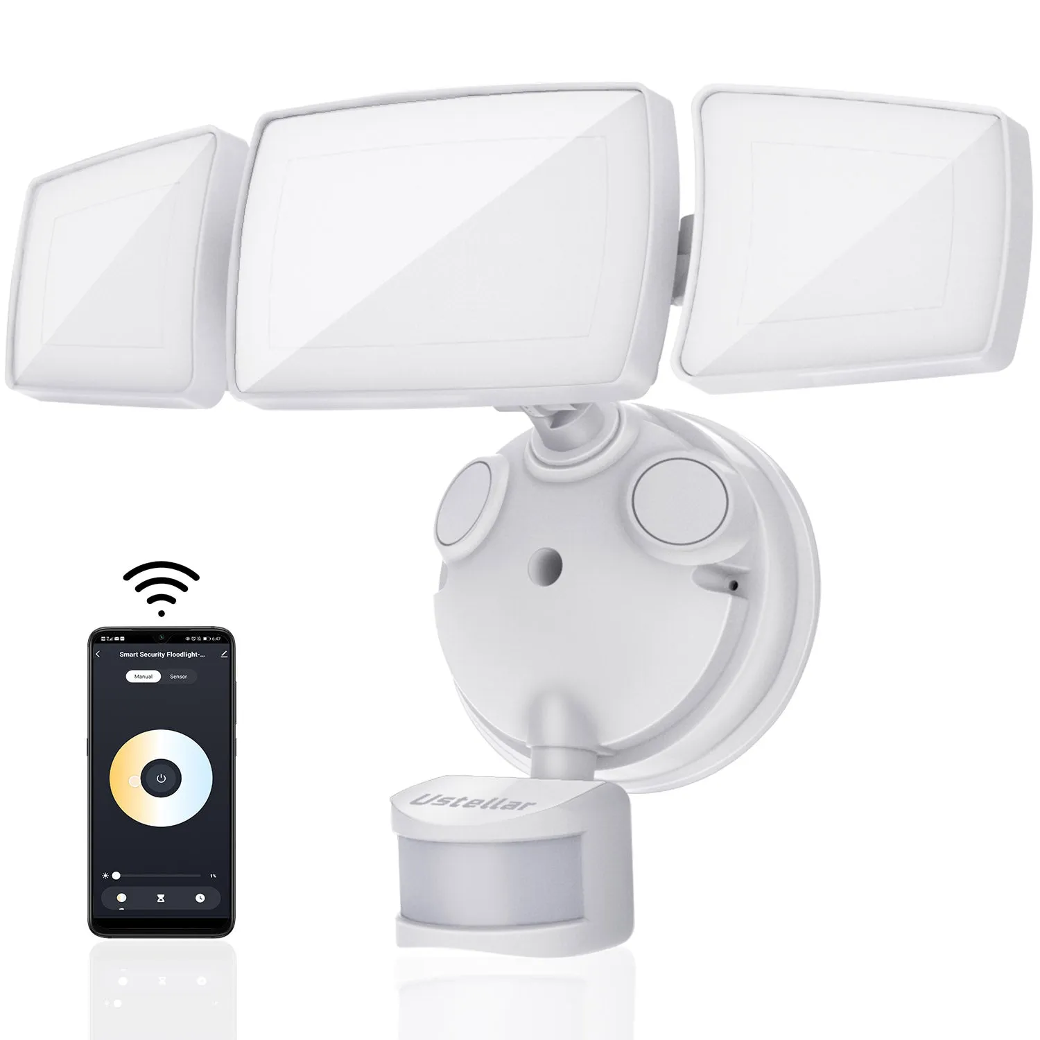Ustellar 50W proiector LED smart exterior cu senzor 1 bucata