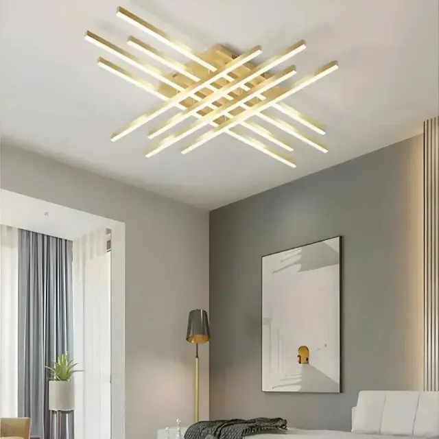 Alessandro Design MORA 160W lustra LED aurie 8 elemente