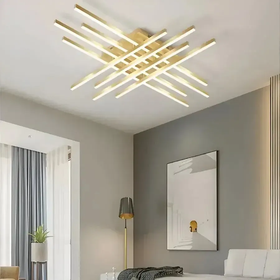 Alessandro Design MORA 160W lustra LED aurie 8 elemente