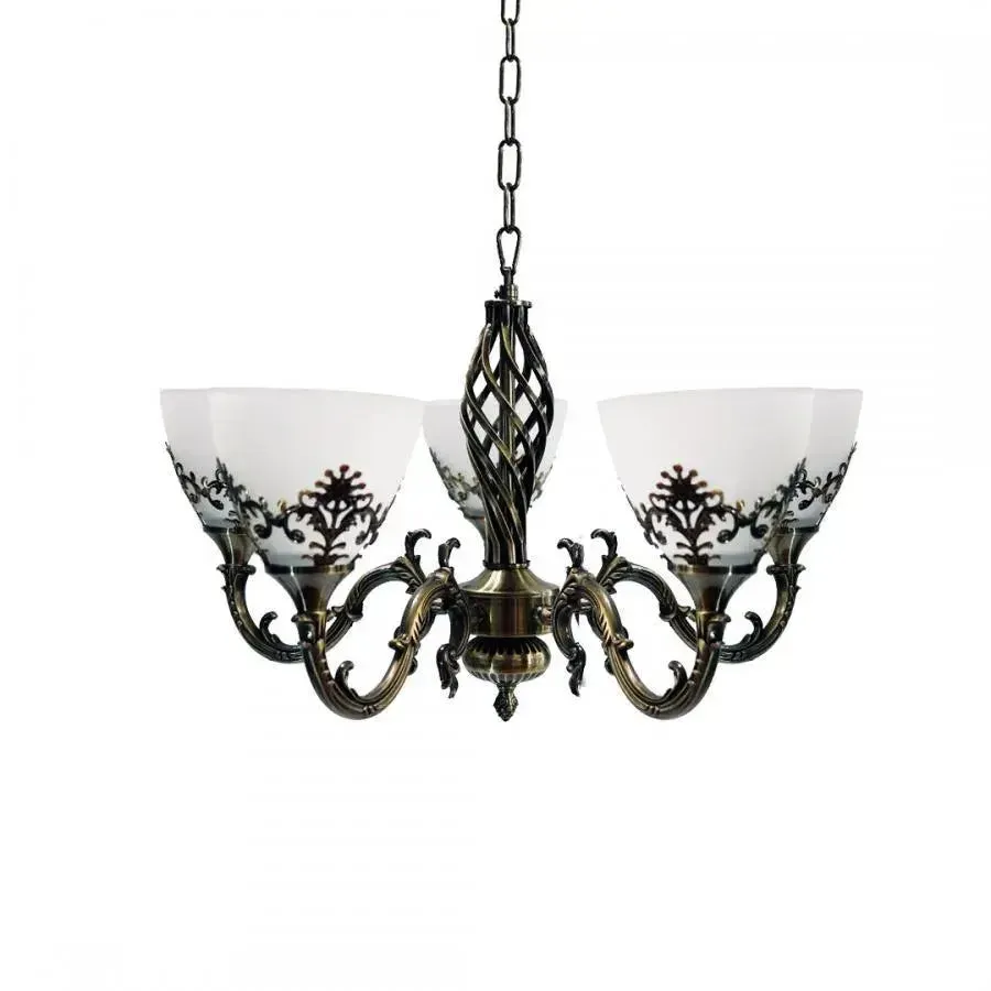 Alessandro Design COTTAGE candelabru 5xE27 bronz antic
