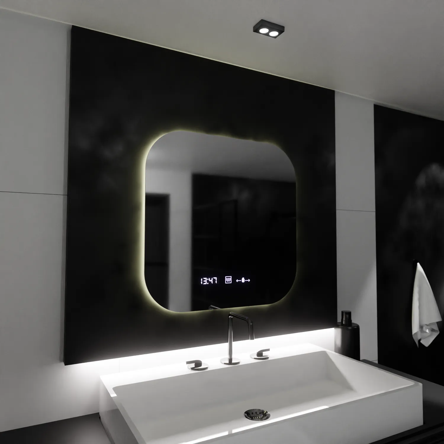 Alessandro Design Aura Marcello oglinda LED baie 60x60cm dimabila