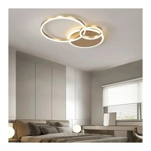 Alessandro Design Myrene 110W lustra LED aurie 2 cercuri