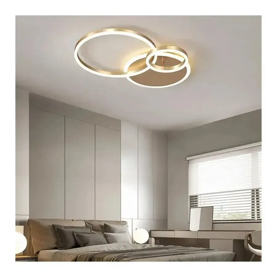 Alessandro Design Myrene 110W lustra LED aurie 2 cercuri