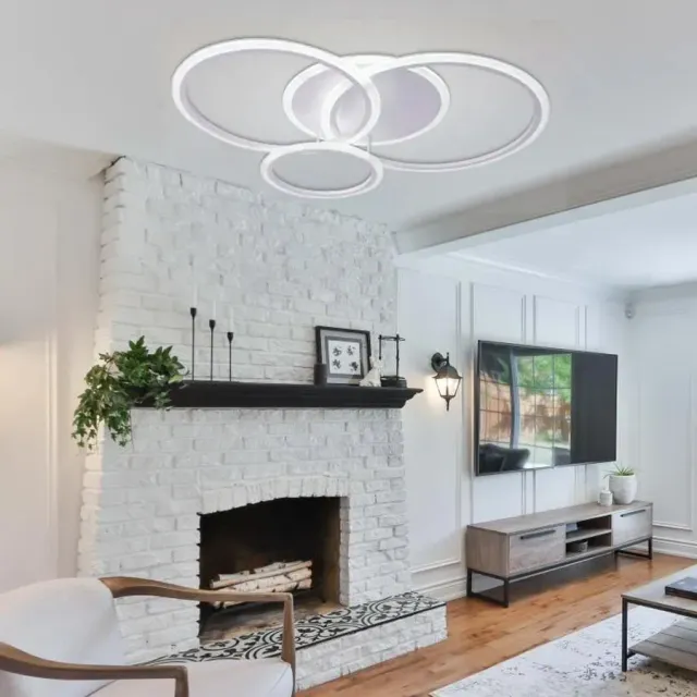 Alessandro Design LUCY Lustra LED 69W 4 Cercuri Alba Dimmabila