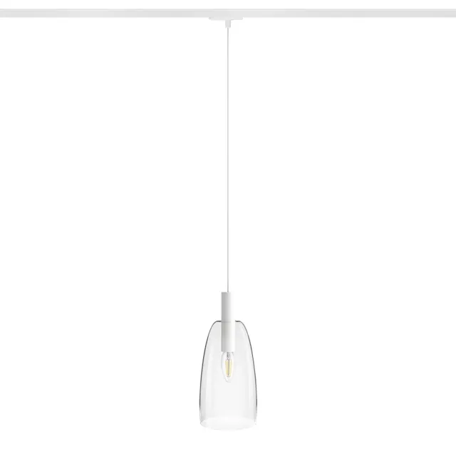 Rendl Bellini E14 pendul sina 1-faza alb/sticla