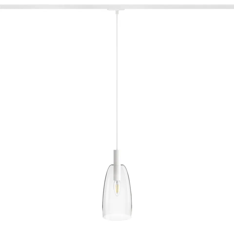 Rendl Bellini E14 pendul sina 1-faza alb/sticla
