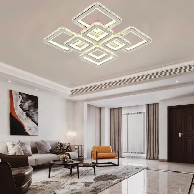 Alessandro Design LEILA lustra LED 175W alba RGB 8 patrate