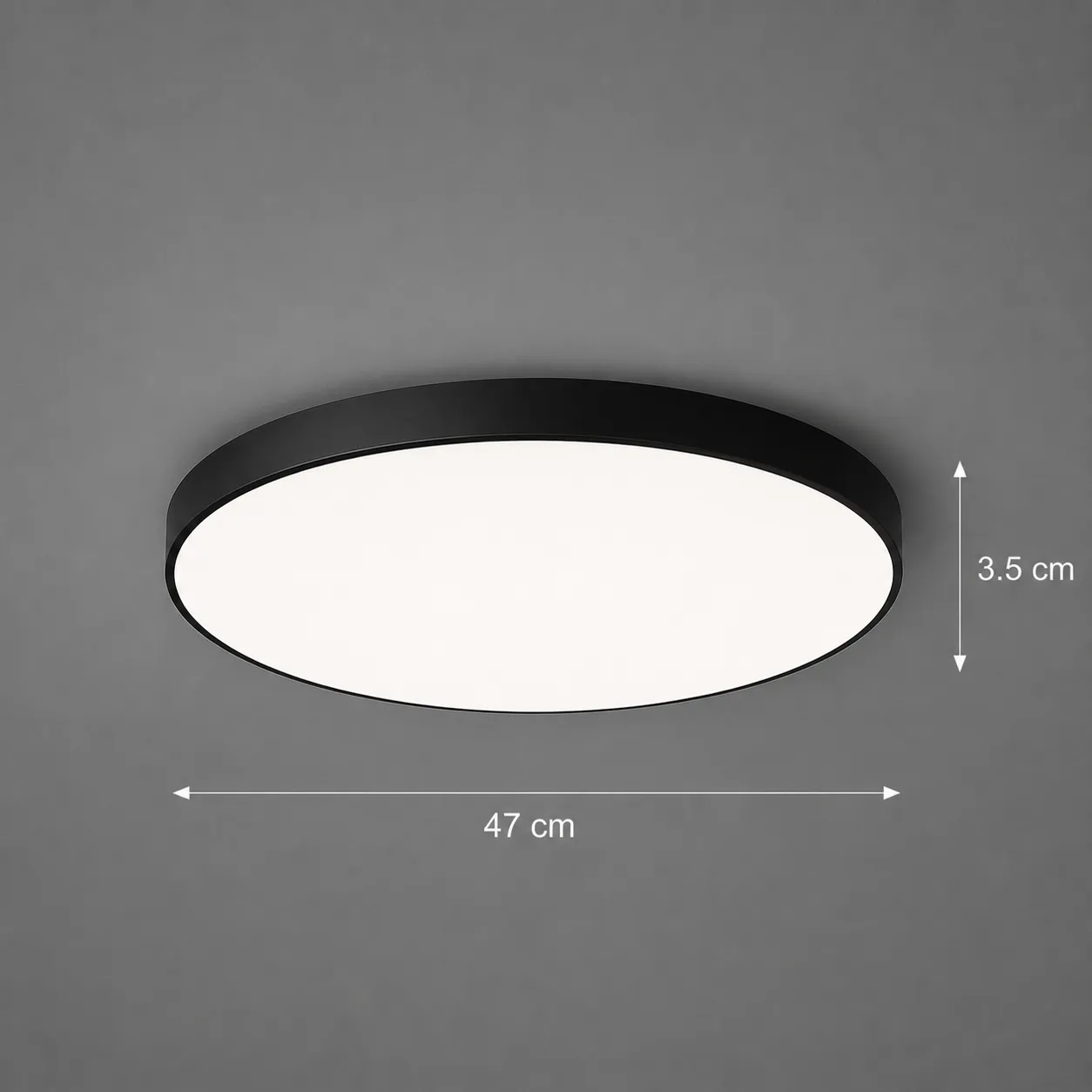 Alessandro Design SOLIS plafoniera LED neagra 47cm 70W