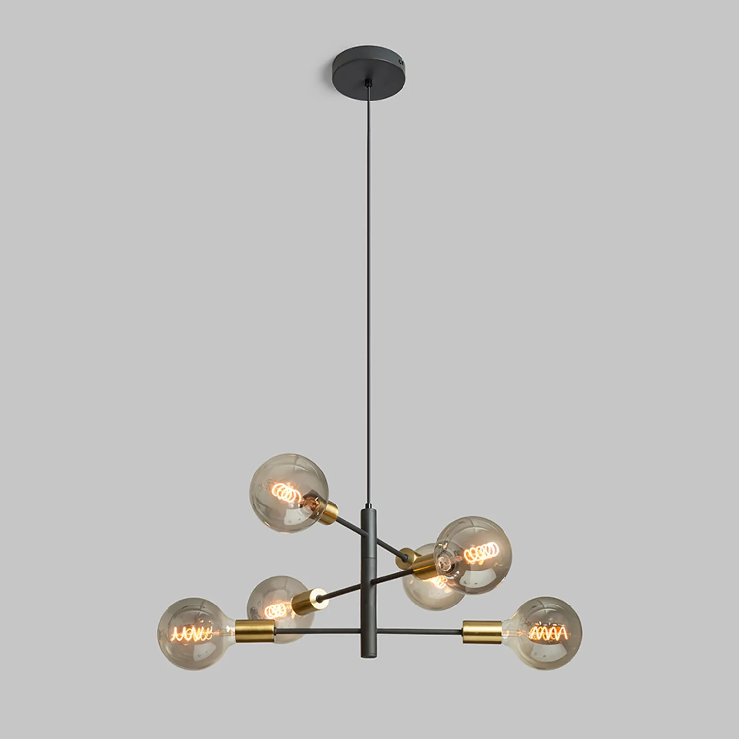 Rendl Light Studio Artemia pendul negru alama E27