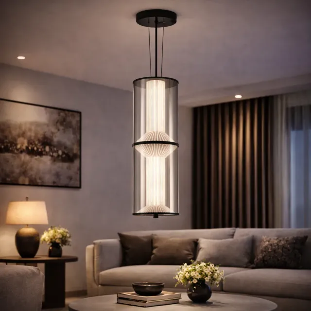 Alessandro Design Orin lustra LED 47W negru telecomanda