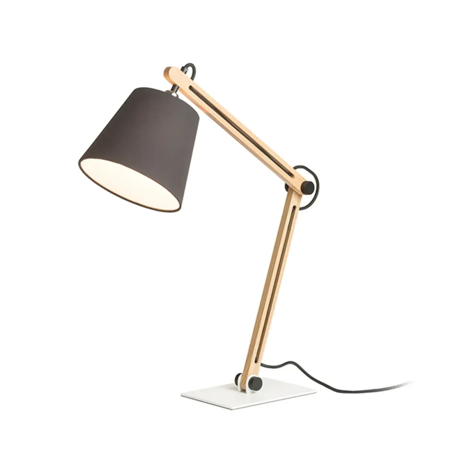 Rendl Light Studio Nizza veioza neagra lemn E27