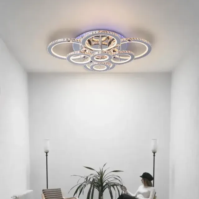 Alessandro Design LIA lustra LED RGB 182W 8 cercuri crom