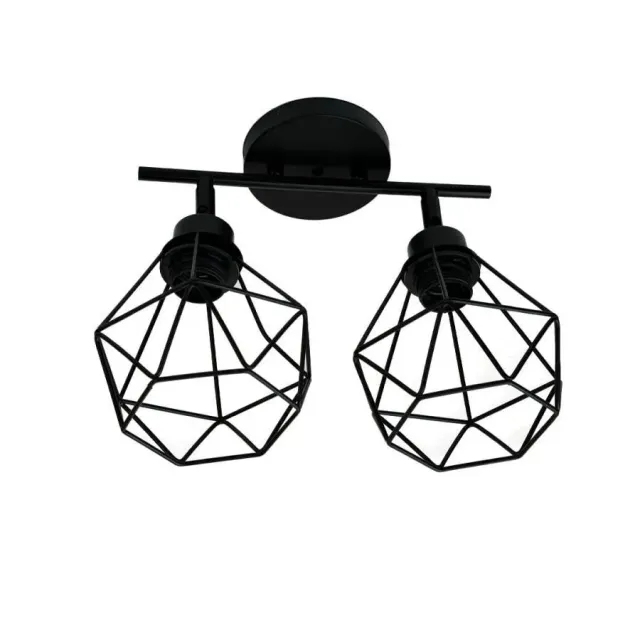 Alessandro Design Aerope lustra metal negru 2xE27