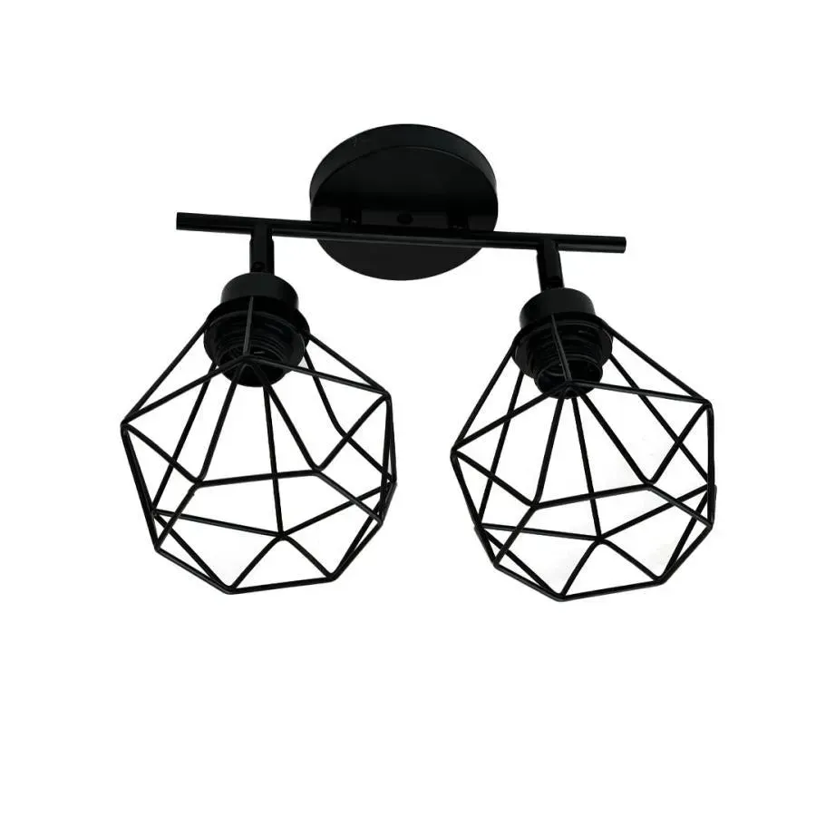 Alessandro Design Aerope lustra metal negru 2xE27