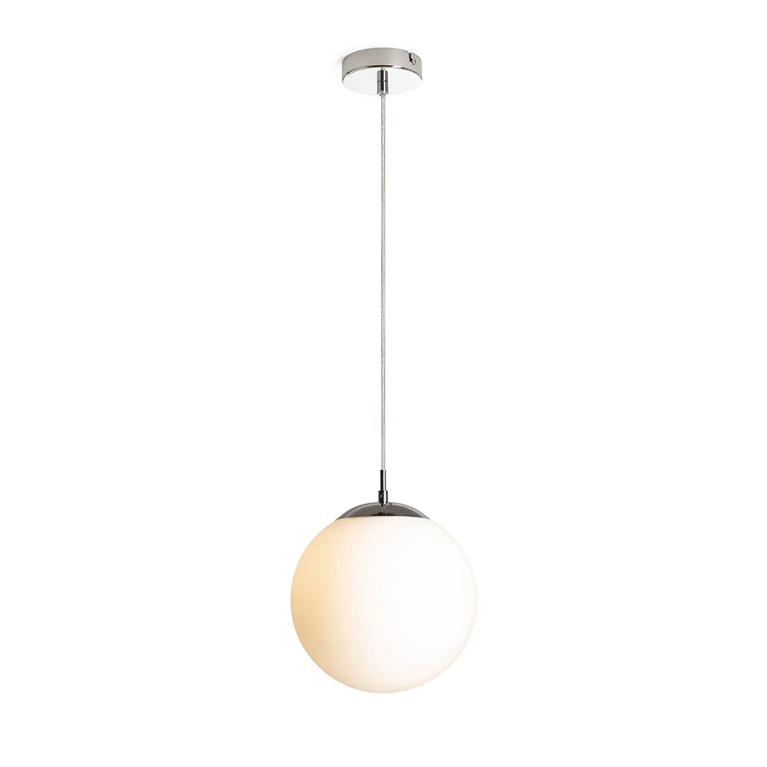 Rendl Luna 25 pendul sticla opal crom interior