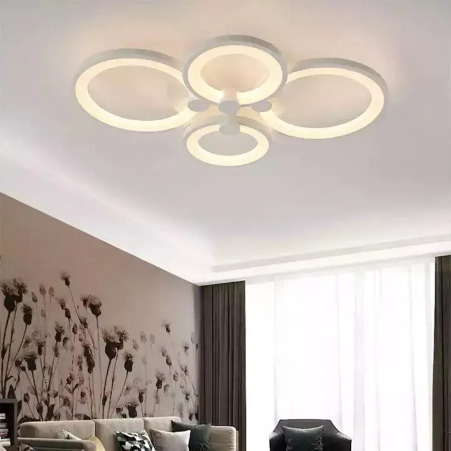 Alessandro Design ALANI 52W lustra LED alba 4 cercuri