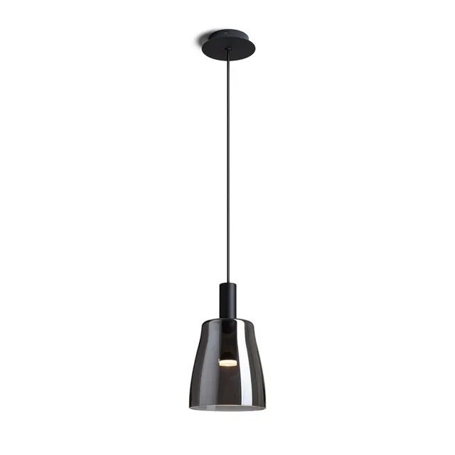 Rendl Light Studio Bellini LED pendul sticlă negru fumuriu