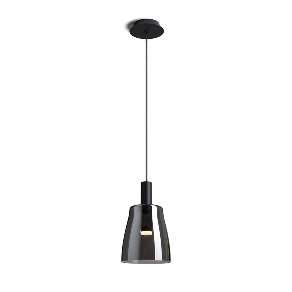 Rendl Light Studio Bellini LED pendul sticlă negru fumuriu