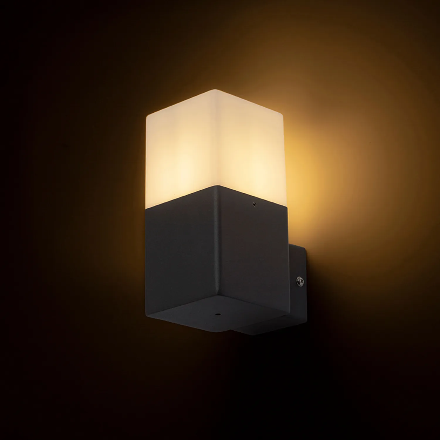 Rendl Clyde Wall aplice exterior E27 antracit opal