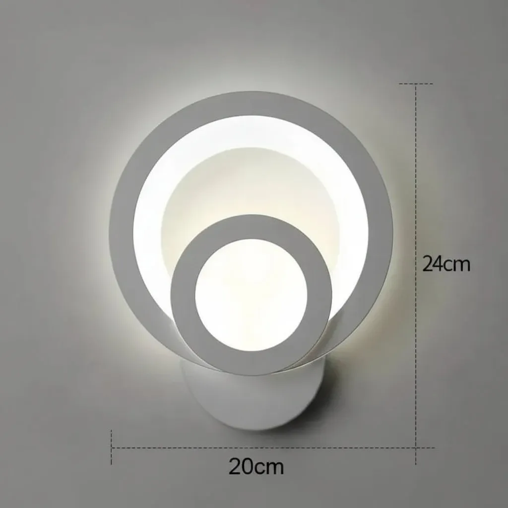 Alessandro Design Urbanist 19W aplica LED rotunda alba