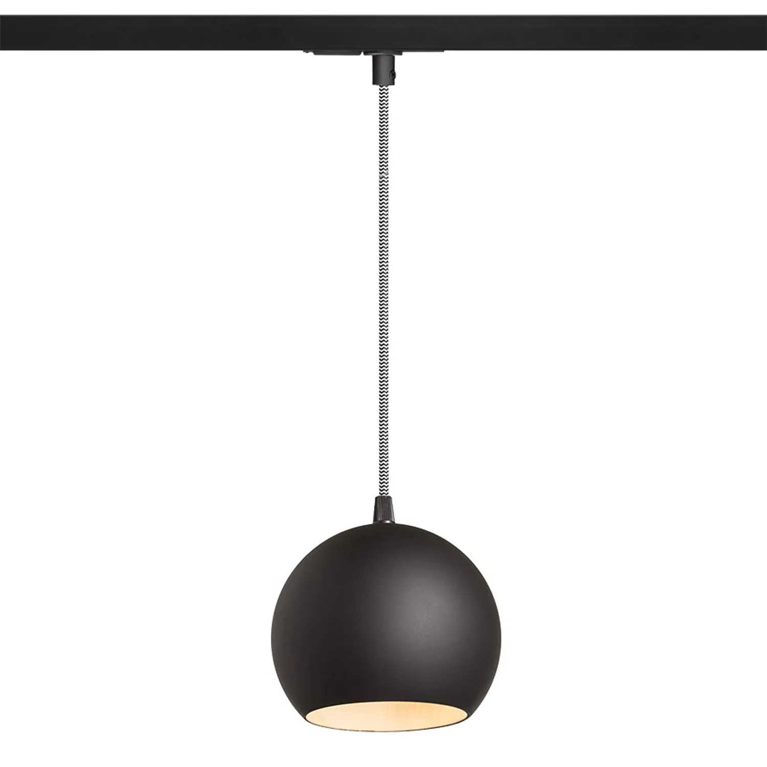 Rendl Copa pendul șină negru sticlă opal