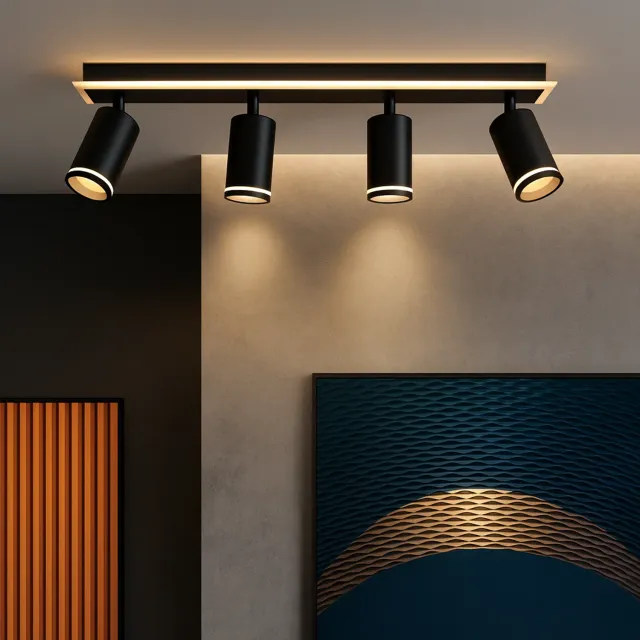 Alessandro Design Ellen 46W lustra LED neagra 50cm proiector