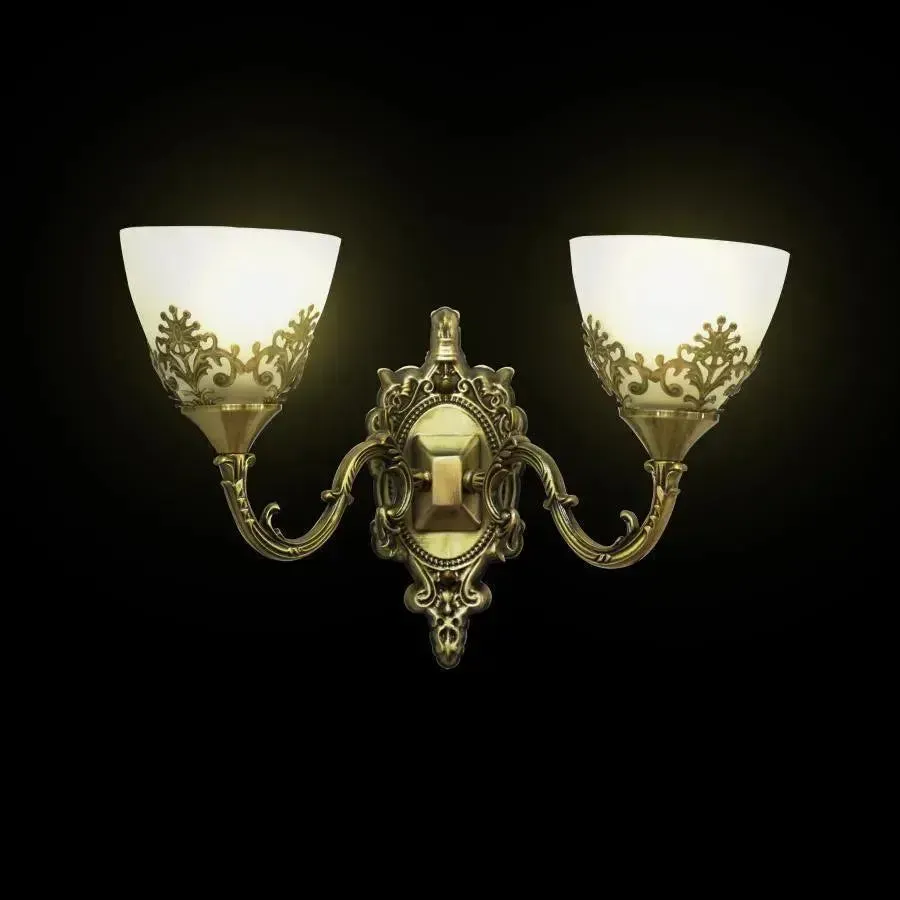 Alessandro Design Cottage aplică rustică 2xE27 bronz