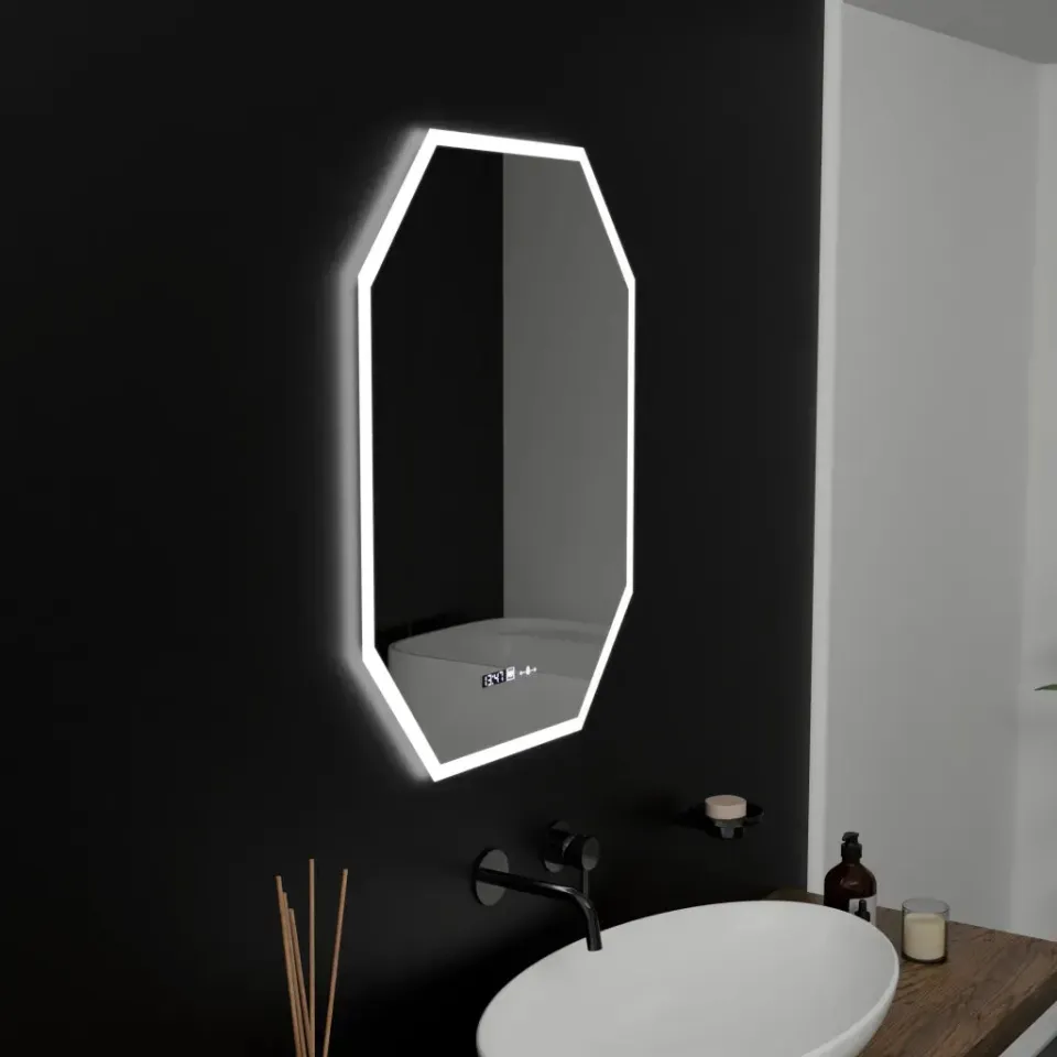 Alessandro Design Hexaluce MotionGlow Marcello oglinda LED 60x80cm dimabila