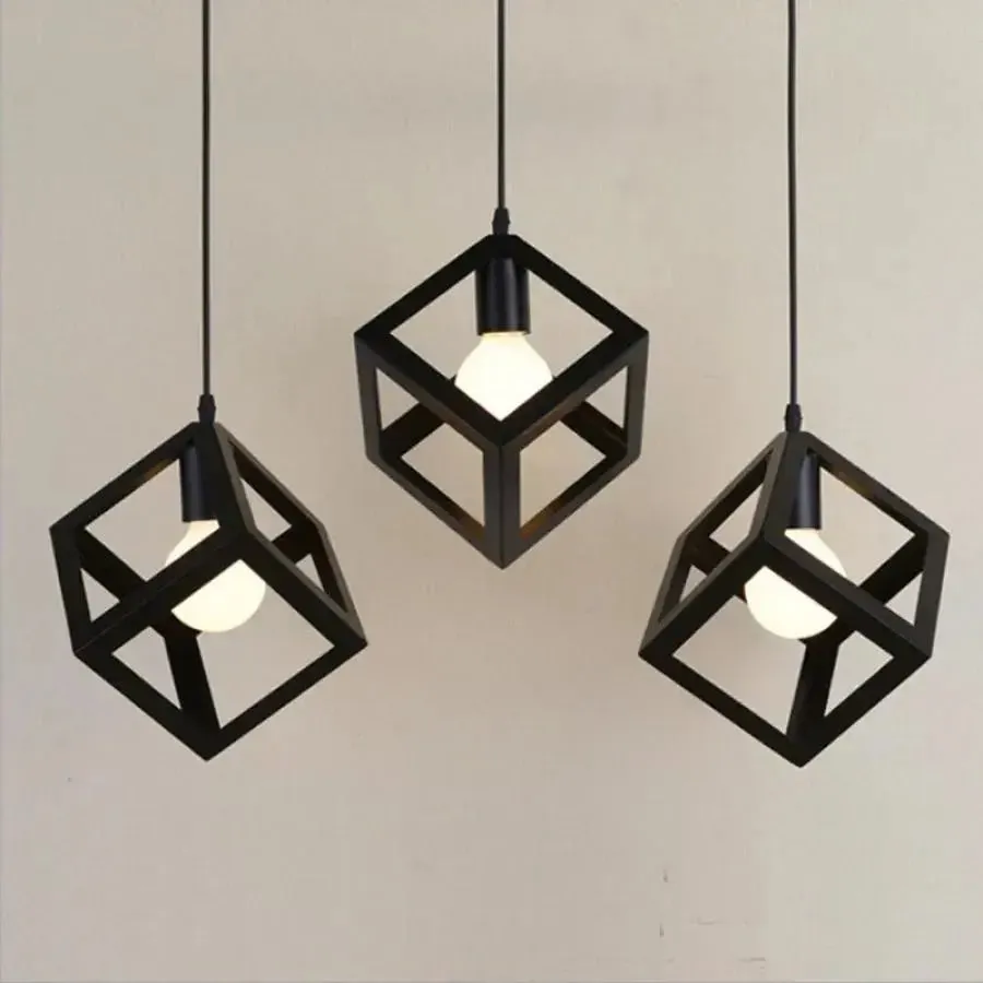 Alessandro Design STRUKTUR Linear Trio lustra 3xE27 neagra