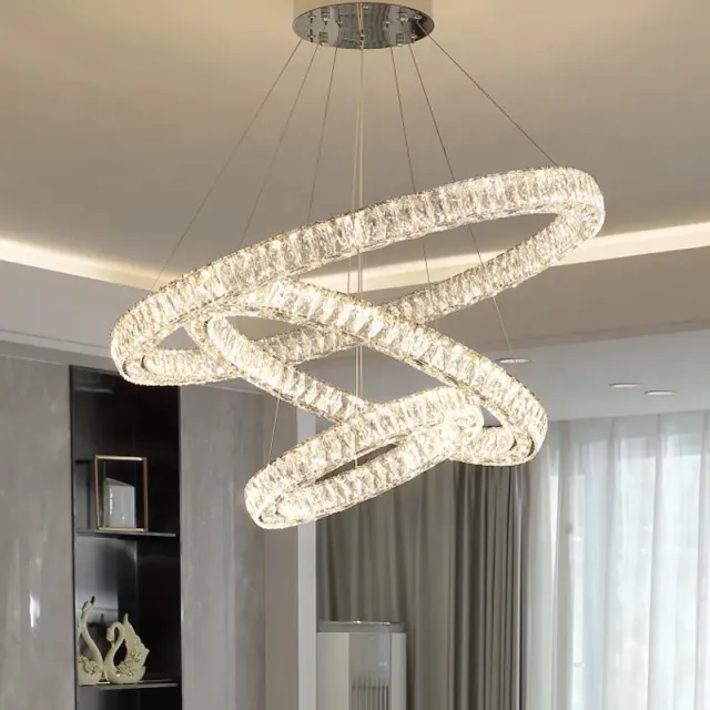 Alessandro Design Cayden lustra LED 200W crom 3 cercuri
