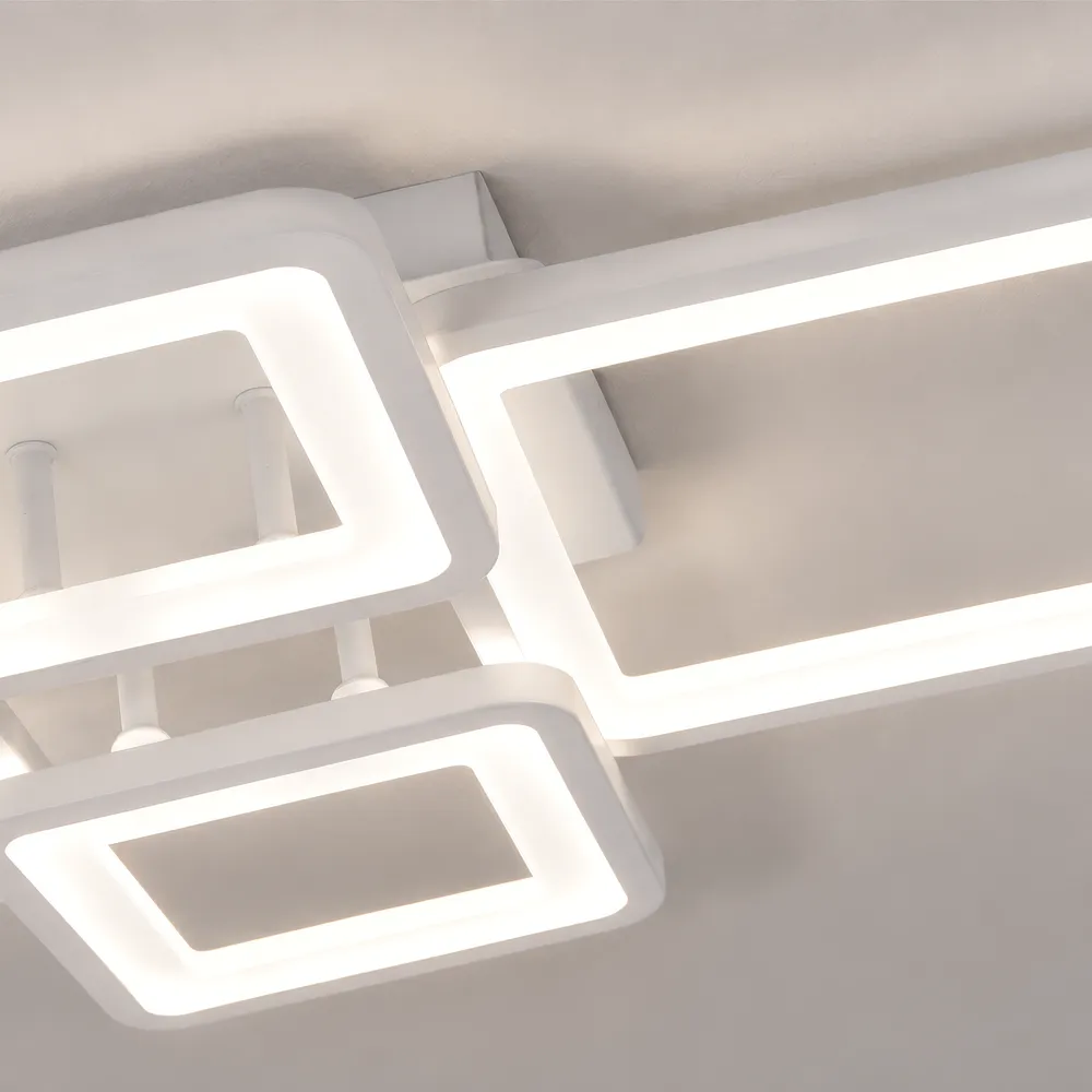 Alessandro Design Ella lustra LED 67W alba 4 patrate dimabila