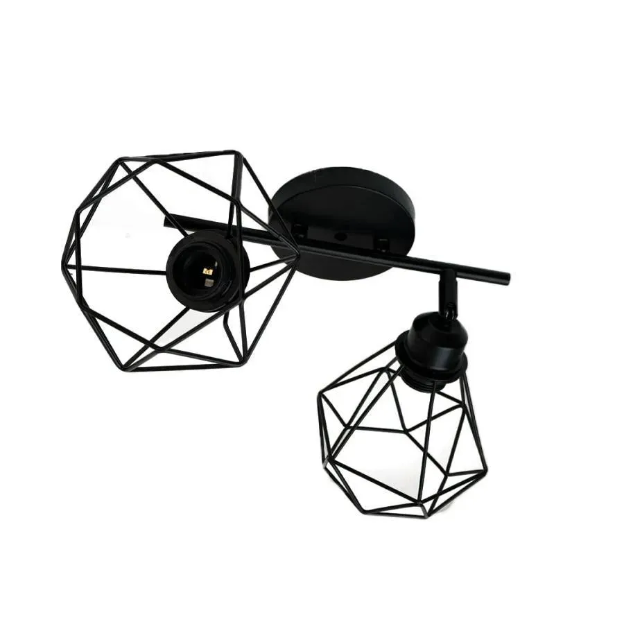 Alessandro Design Aerope lustra metal negru 2xE27