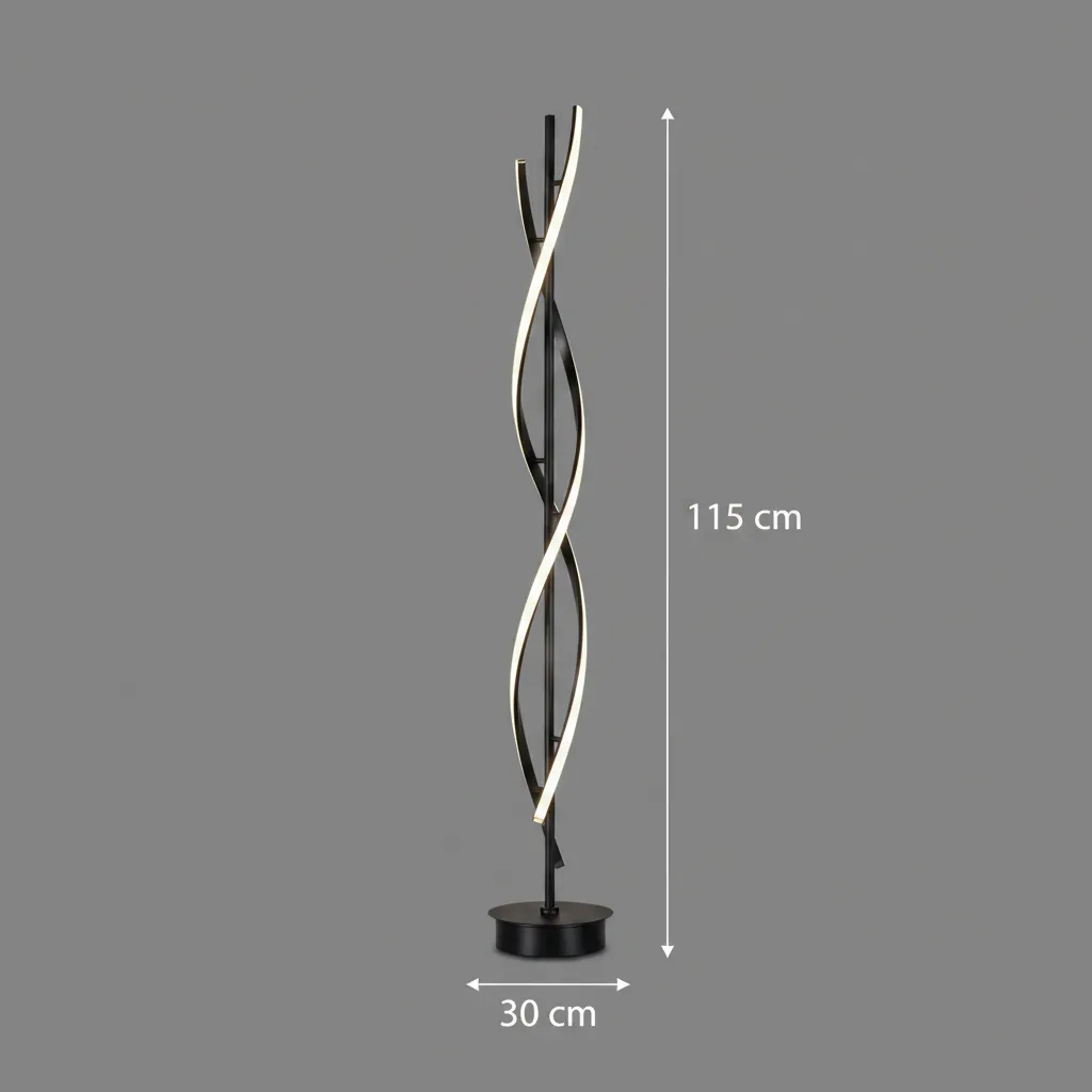 Alessandro Design Upsilon 27W lampa LED neagra metal acrilic