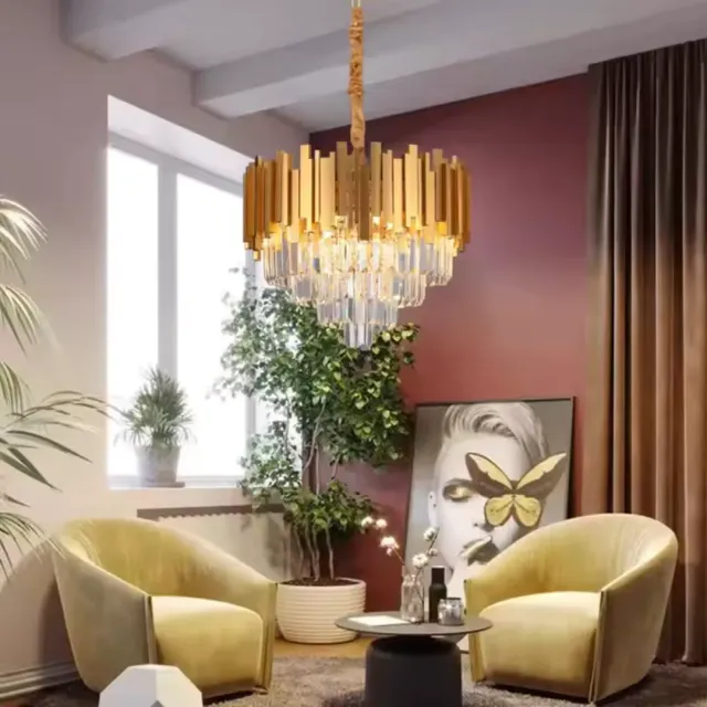 Alessandro Design Blois candelabru cristal auriu 8xE14 48cm
